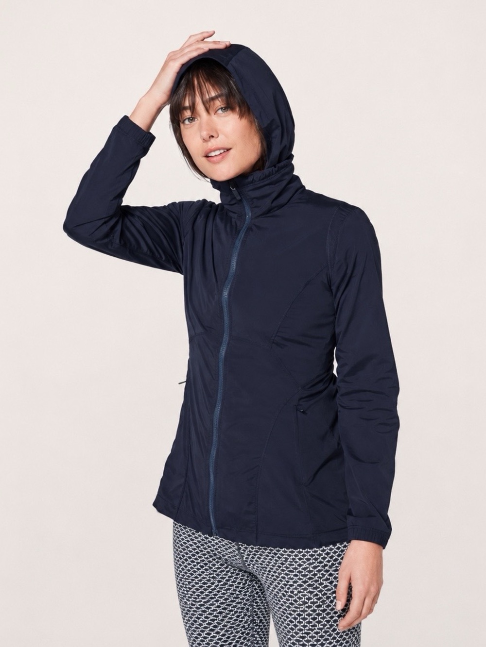 Lululemon Such a Cinch Navy Full Zip Tulip Hem Lightweight Jacket 4